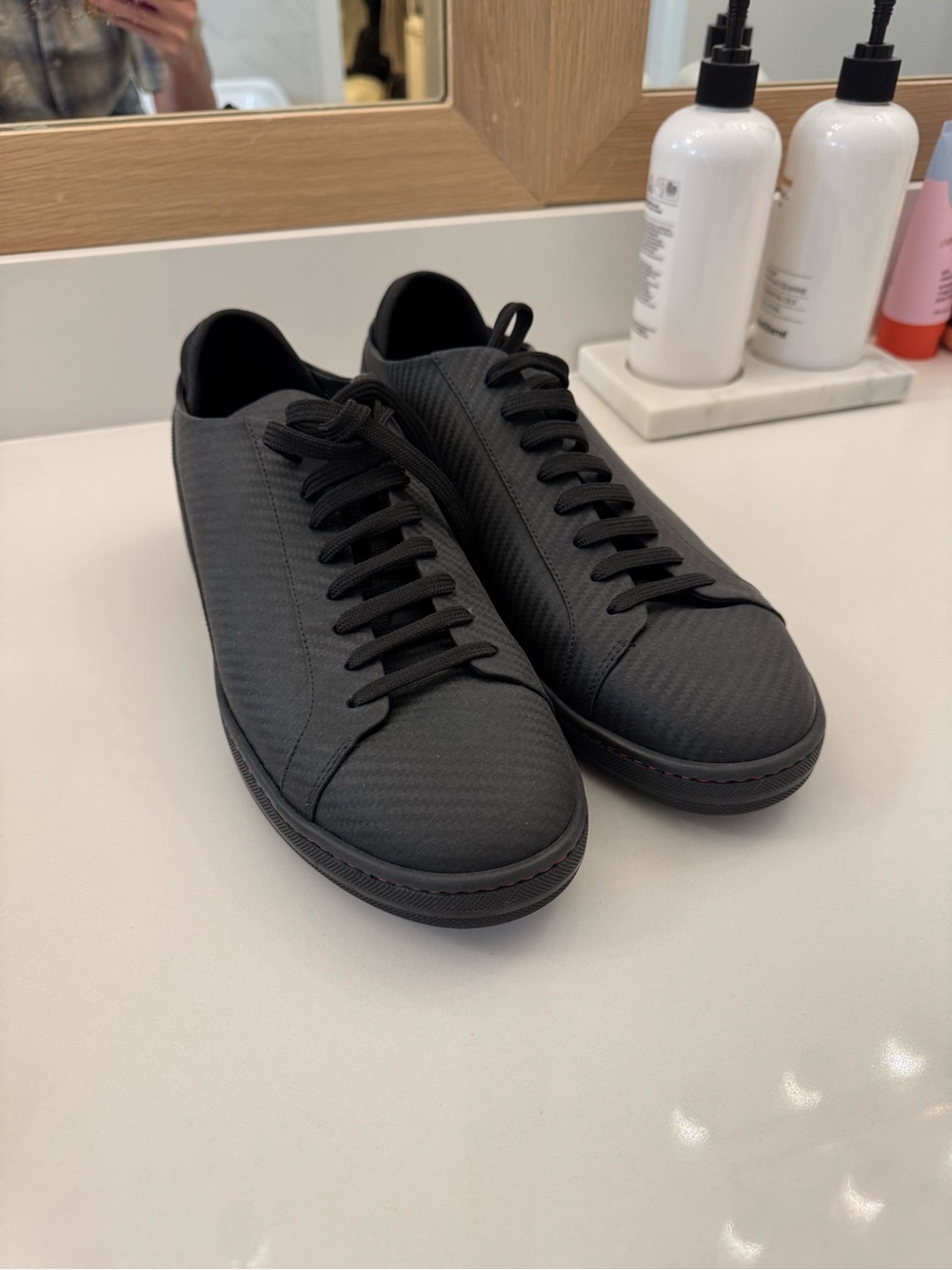 Porsche Design Matte Black Low-Top Sneakers